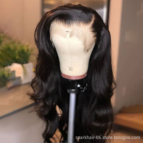 Cheap Wholesale Body Wave 100% Brazilian Human Hair Lace Wig 13x6 4x4 Transparent Frontal Closure Film Thin HD Lace Front Wig